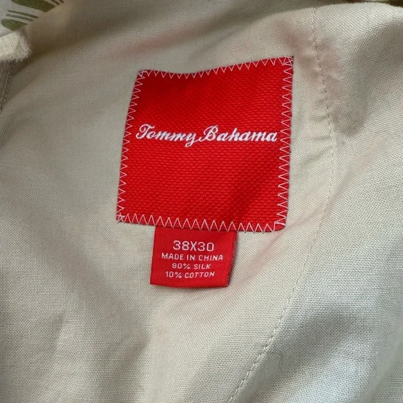 Tommy Bahama Men's Classic Off White Pants Silk Cotton Blend - Picture 5 of 6